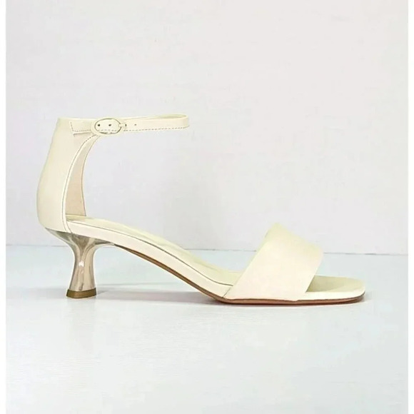 Vince Women's Pepa Ankle Strap Mid Heel Sandals Marble Cream Size 9.5 MSRP $295 - Picture 3 of 12